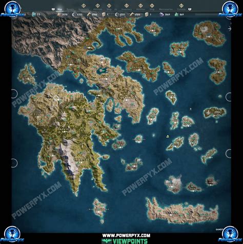 Assassin’s Creed Odyssey Viewpoint Locations Map 